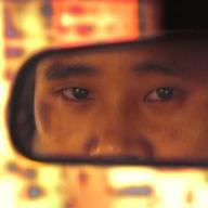 A Still from Amir Baradaran's taxi cab video installation, "Transient"